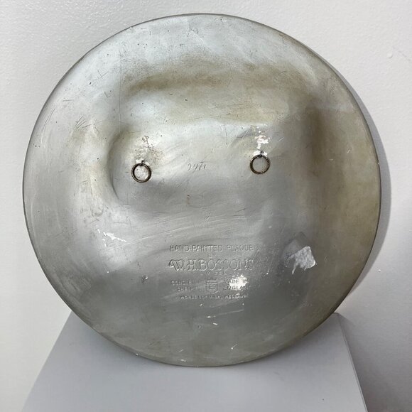 Vintage W.H. Bossons Hand-Painted Wall‎ Plaque Blacksmith Workshop Scene England - Picture 4 of 6